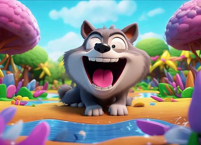 狼的故事动画，儿童故事,狼吞虎咽的故事,育儿早教益智动画!