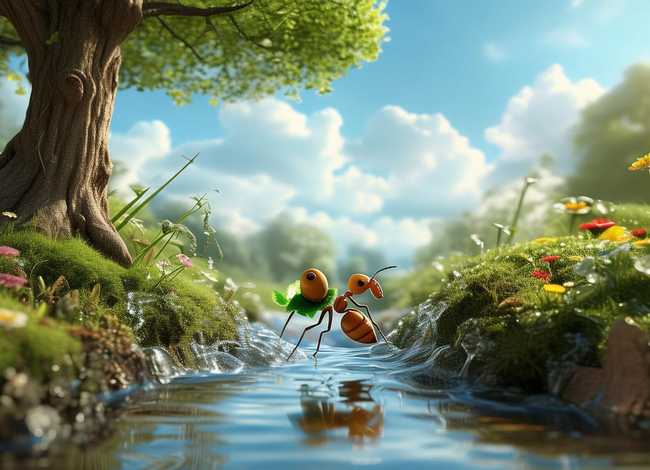 寓言故事蚂蚁过河 童话故事玛蚁报恩 寓言故事蚂蚁过河 童话故事玛蚁报恩