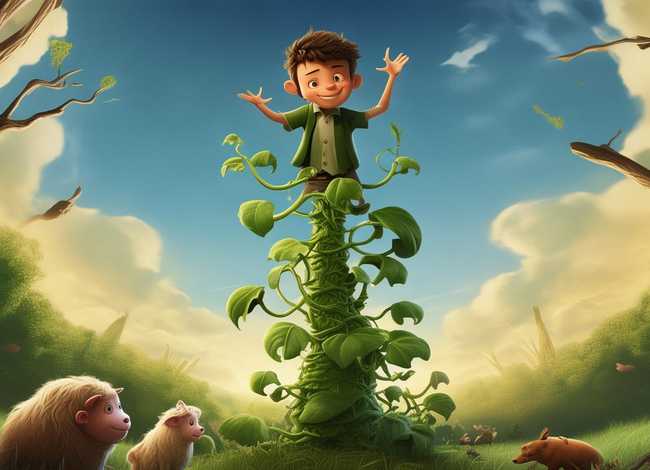 童话绘本故事 - 【童话名著·绘本】英国民间故事《杰克与豆茎》