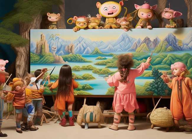 西游记的故事 幼儿 文字 小小画家村·大画涂色游戏书-西游记故事(3-6岁适用)内容简介