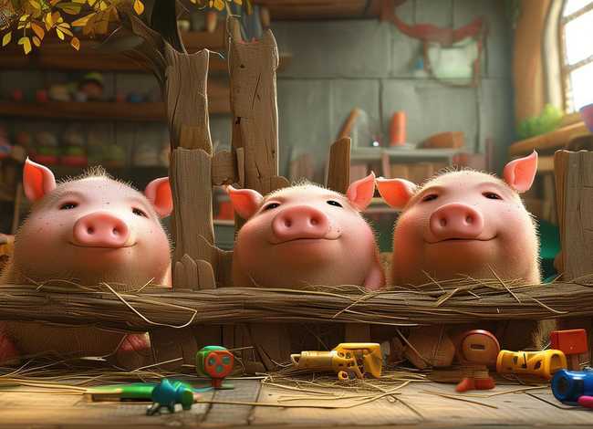 儿童小故事短篇在线阅读，三只小猪童话故事在线阅读