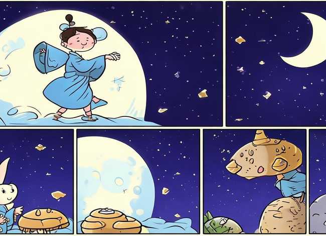 小学生嫦娥奔月故事简笔连环画;a4纸画横钩图的连环画中国古代故事怎么画 小学生嫦娥奔月故事简笔连环画;a4纸画横钩图的连环画中国古代故事怎么画