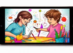 儿童故事插画手绘板、如何用ipad画插画手机也可以画画——带娃画画两不误的