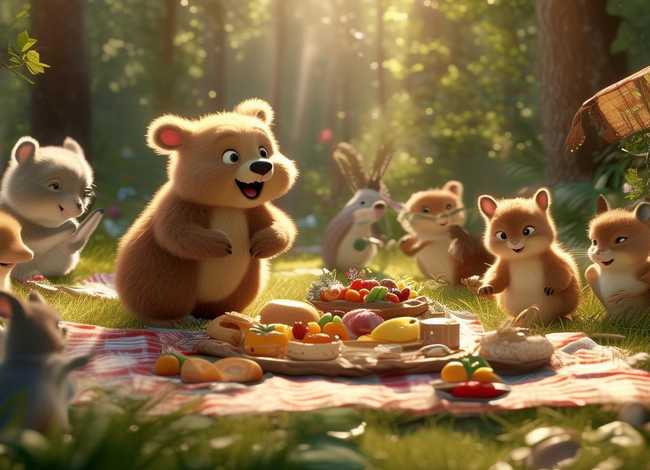 提问式儿童故事（托班教案-小熊请客）