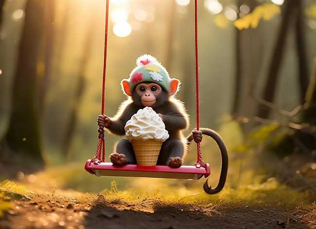 秋千的童话；猴子雪糕-秋千写作文