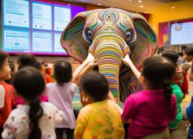 儿童故事盲人摸象ppt，你说我猜四字成语游戏ppt