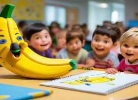 大香蕉怎么画儿童漫画；小学二年级上册的日记怎么写作文