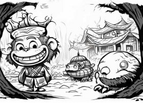 儿童故事插画简笔画黑白，西游记的插画简笔画-西游记的画怎么画