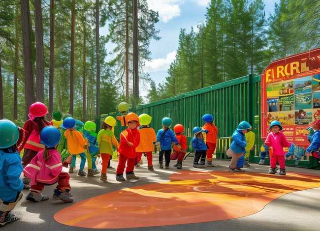 儿童森林防火绘画,幼儿园运动地胶 儿童森林防火绘画,幼儿园运动地胶