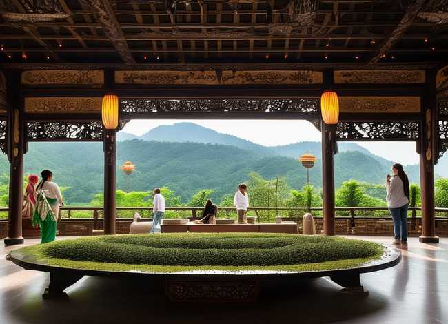 五指山茶故事农庄大厅（长鹿农庄有什么好玩的）