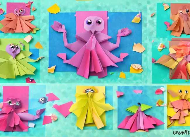 乌贼儿童版 - 怎样用纸折乌贼