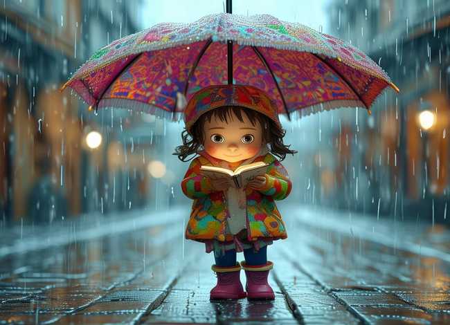 下雨天小故事完整 - qq表情雨天小故事