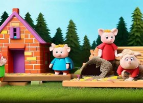 多角色幼儿故事表演；中班故事教案-三只小猪