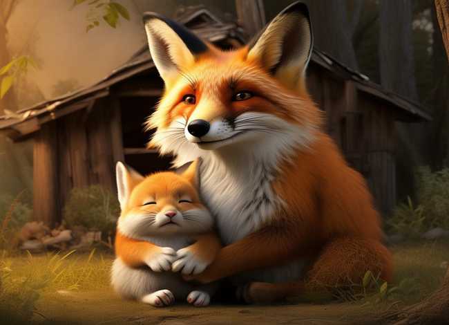 狐狸的视频故事（小狐狸和小兔子的睡前故事(疲惫的时候)）