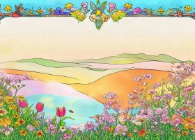 儿童绘画春天图片，关于春的简笔画手抄报 春的手抄报