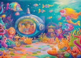 儿童海底世界绘画、瞧!孩子们画笔下的海底世界多奇妙!