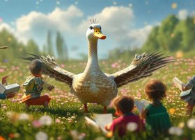 儿童童话故事ppt课件（主题班会中小学读书分享《骑鹅旅行记》PPT课件）