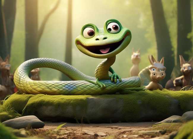 画寓言故事画蛇添足 寓言故事-画蛇添足