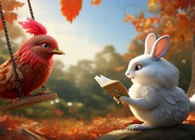 儿童秋千故事书、胆小鸡和聪明兔内容介绍