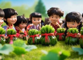 端午节儿童故事背景视频 - 粽子的动漫情节