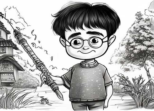 神笔马良故事配图简笔连环画 神笔马良算是中国传统故事