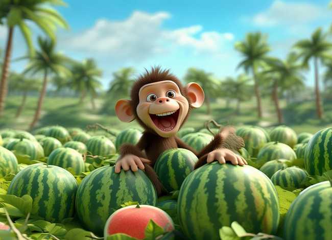 猴吃西瓜的故事表演视频（猴吃西瓜的故事）
