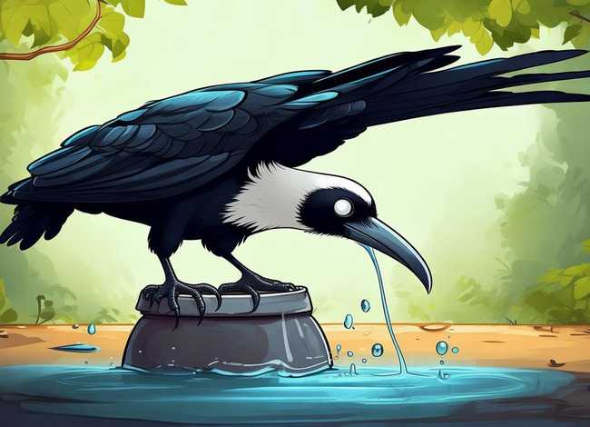 儿童故事简笔画大全乌鸦喝水(乌鸦喝水简笔画) 儿童故事简笔画大全乌鸦喝水(乌鸦喝水简笔画)