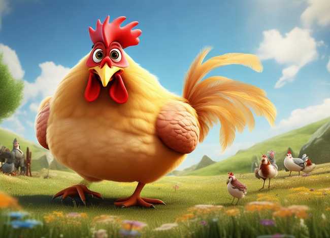 小朋友的动物故事 - 幼儿动物故事-爱说大话的小公鸡