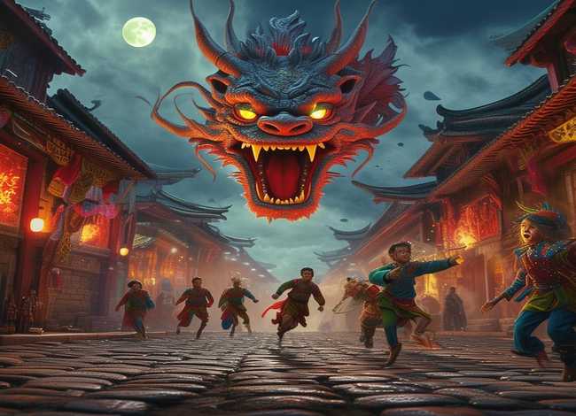 除夕夜传说的儿童故事（除夕传说故事 “夕”吓得四处乱跑）