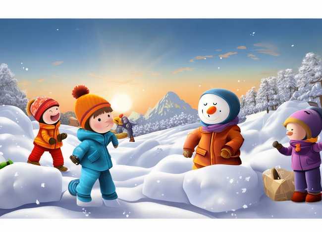 滑雪的绘本故事，下雪天小朋友可以干什么
