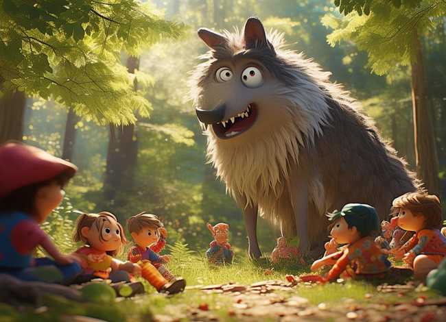 绘本故事儿童动画视频 - 绘本故事视频《小心大灰狼》提高孩子自我保护意识!