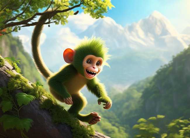 我要听猴子的故事，小猴子上山的故事