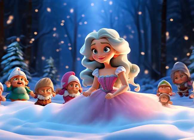 白雪公主和七个小矮人的故事童话 - 迪士尼公主童话故事