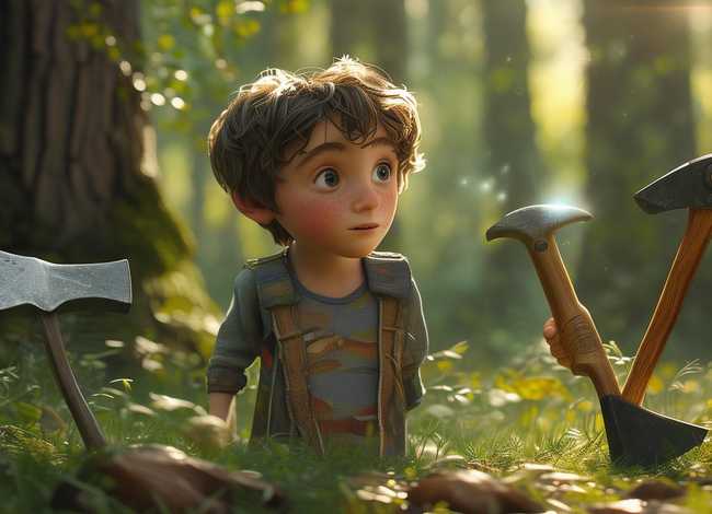 金斧子故事告诉孩子什么 金斧子银斧子和铁斧子的故事缩写