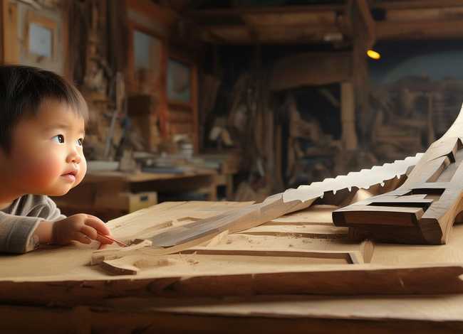 鲁班造锯的儿童故事 - 鲁班造锯故事