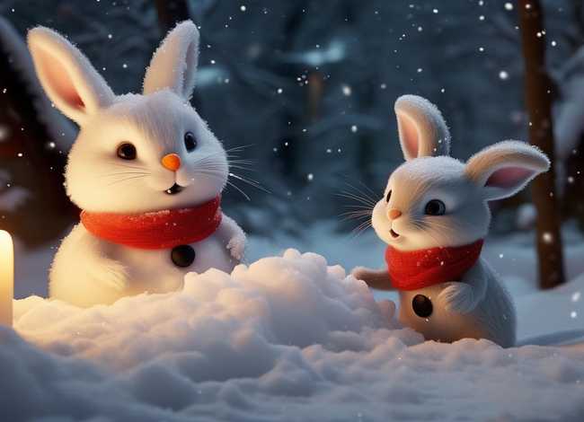 儿童讲故事小兔子堆雪人、每日睡前故事(28) 儿童讲故事小兔子堆雪人、每日睡前故事(28)