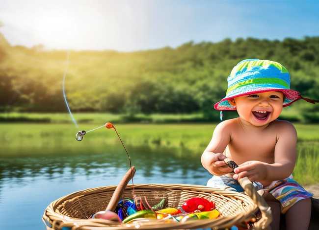 儿童挖蚯蚓的视频，儿童钓鱼怎么上鱼饵