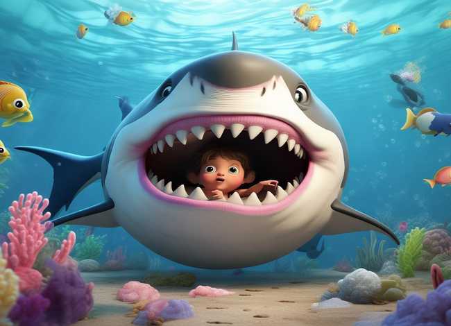 3-6岁幼儿故事大鲨鱼 - 被大鲨鱼吞到了肚子里睡前故事 3-6岁幼儿故事大鲨鱼 - 被大鲨鱼吞到了肚子里睡前故事