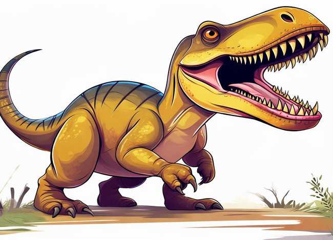 霸王龙儿童画；霸王龙怎么画儿童画