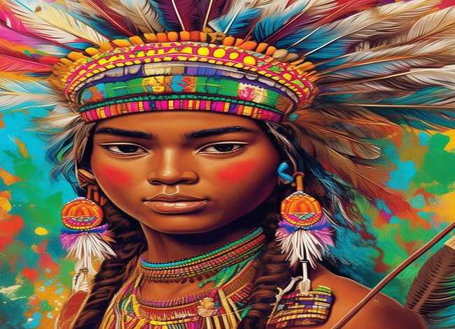 印第安人图片儿童画；《少儿画苑》儿童画赏析—别具一格的异域风情人物画!