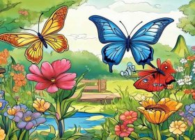 三只蝴蝶绘本故事完整图片；幼儿园教案