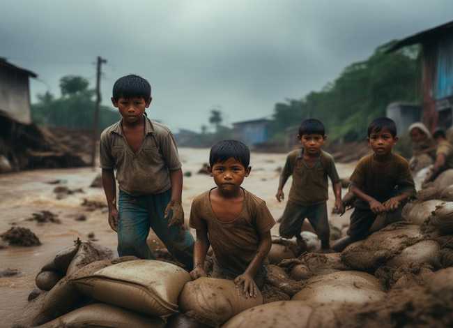 抗洪儿童故事；抗灾救灾英雄的故事