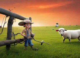 儿童自制故事书范例ppt亡羊补牢；原创亡羊补牢动态PPT封含PS