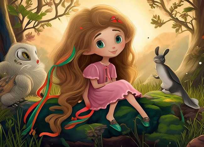 长头发姑娘儿童故事 - 长发妹儿童故事
