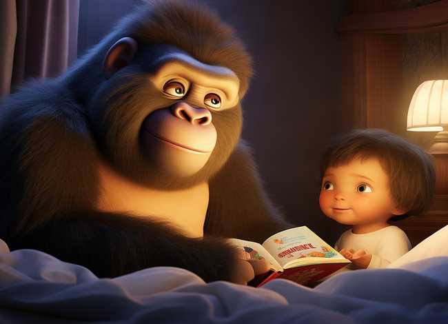 儿童故事3-6岁完整版大猩猩 - 绘本故事-《晚安,大猩猩》