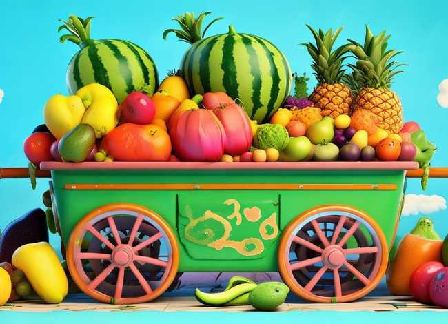 水果车绘本 幼儿认知绘本-水果(大卡)内容简介