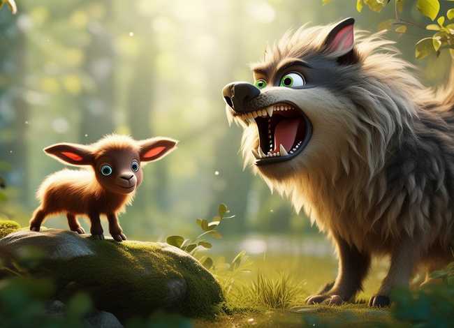 儿童故事大灰狼和小山羊故事，小山羊智斗大灰狼儿童故事