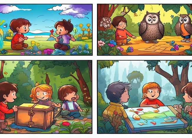 4个简单幼儿故事连环画、成语故事连环画(四格) 4个简单幼儿故事连环画、成语故事连环画(四格)