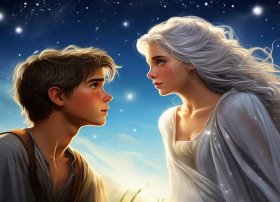 儿童睡前故事牛郎织女的故事、怎样把牛郎织女初次相遇时的情节写具体