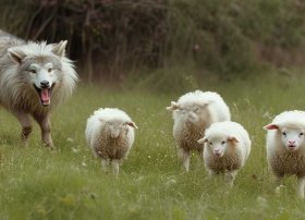 儿童故事三只小羊羔，狼和小羊童话故事